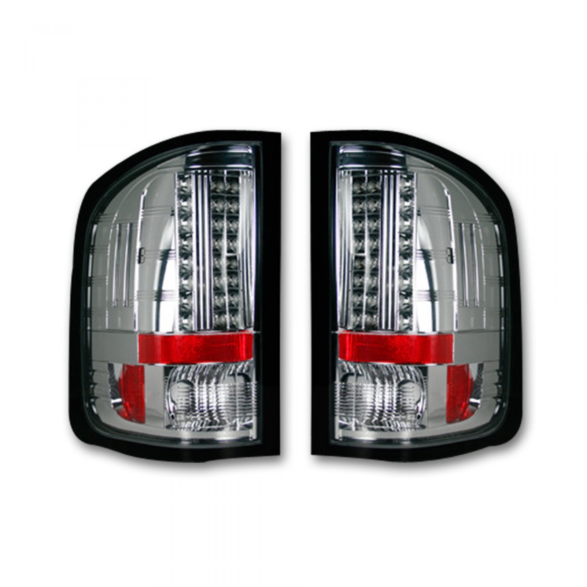 Chevy Silverado Single-Wheel 07-13/Dually 07-14 &amp; GMC Sierra 07-14 Tail Lights LED Clear