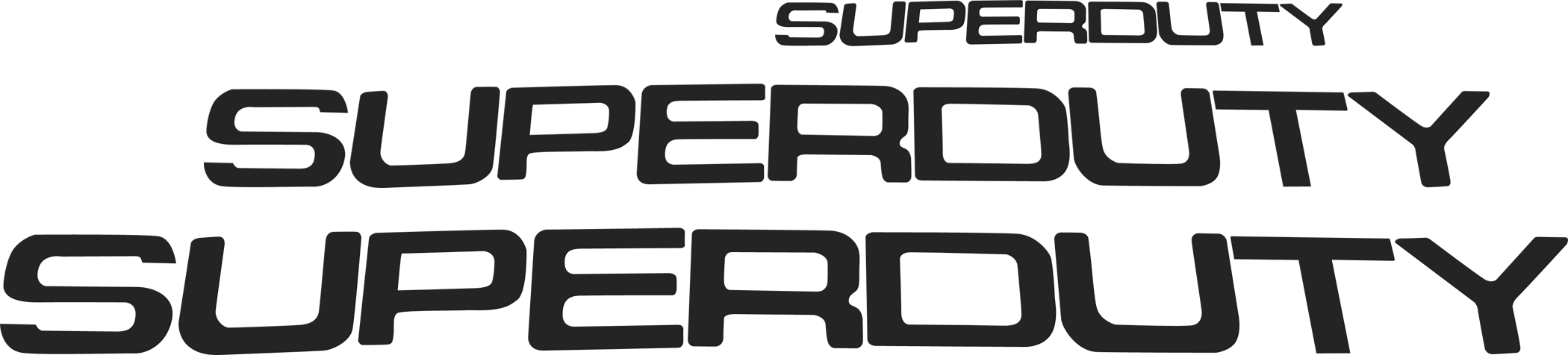 Ford Super Duty 08-16 Acrylic Emblem Inserts in Black