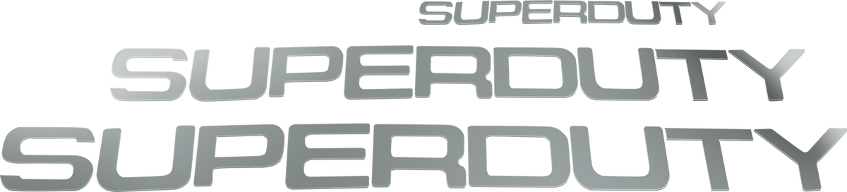 Ford Super Duty 17-19 Acrylic Emblem Inserts in Chrome