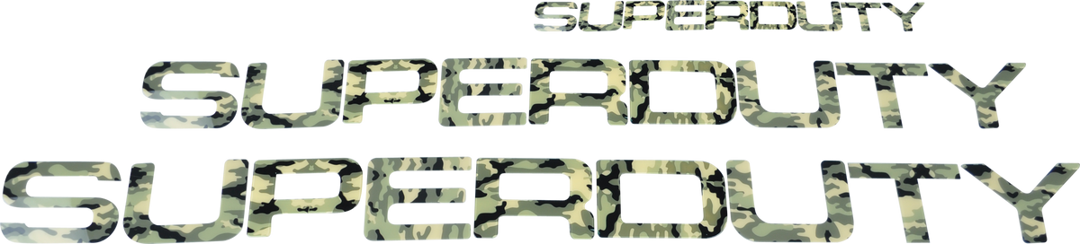 Ford Super Duty 08-16 Acrylic Emblem Inserts in desert camo