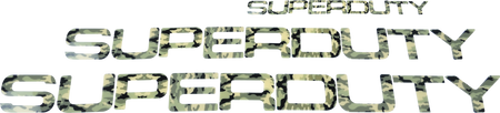 Ford Super Duty 08-16 Acrylic Emblem Inserts in desert camo