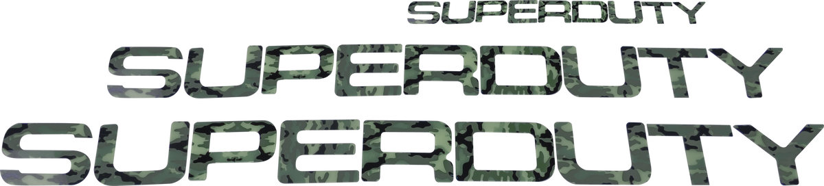 Ford Super Duty 08-16 Acrylic Emblem Inserts in green camo