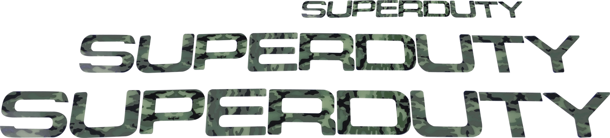 Ford Super Duty 08-16 Acrylic Emblem Inserts in green camo