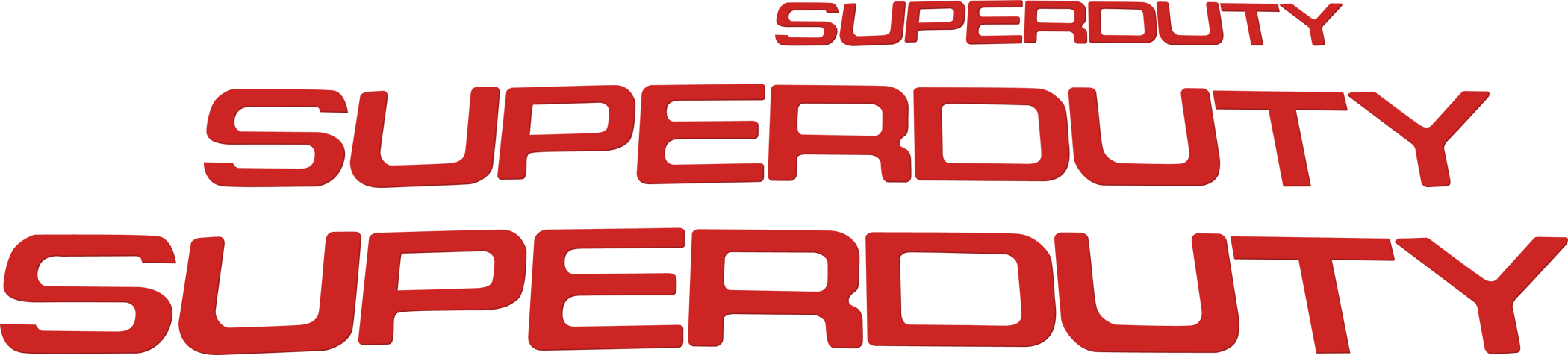 Ford Super Duty 08-16 Acrylic Emblem Inserts in red