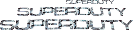 Ford Super Duty 08-16 Acrylic Emblem Inserts in White Camo