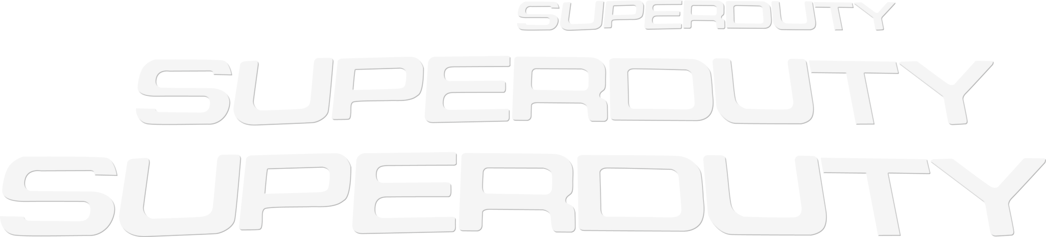 Ford Super Duty 08-16 Acrylic Emblem Inserts in White