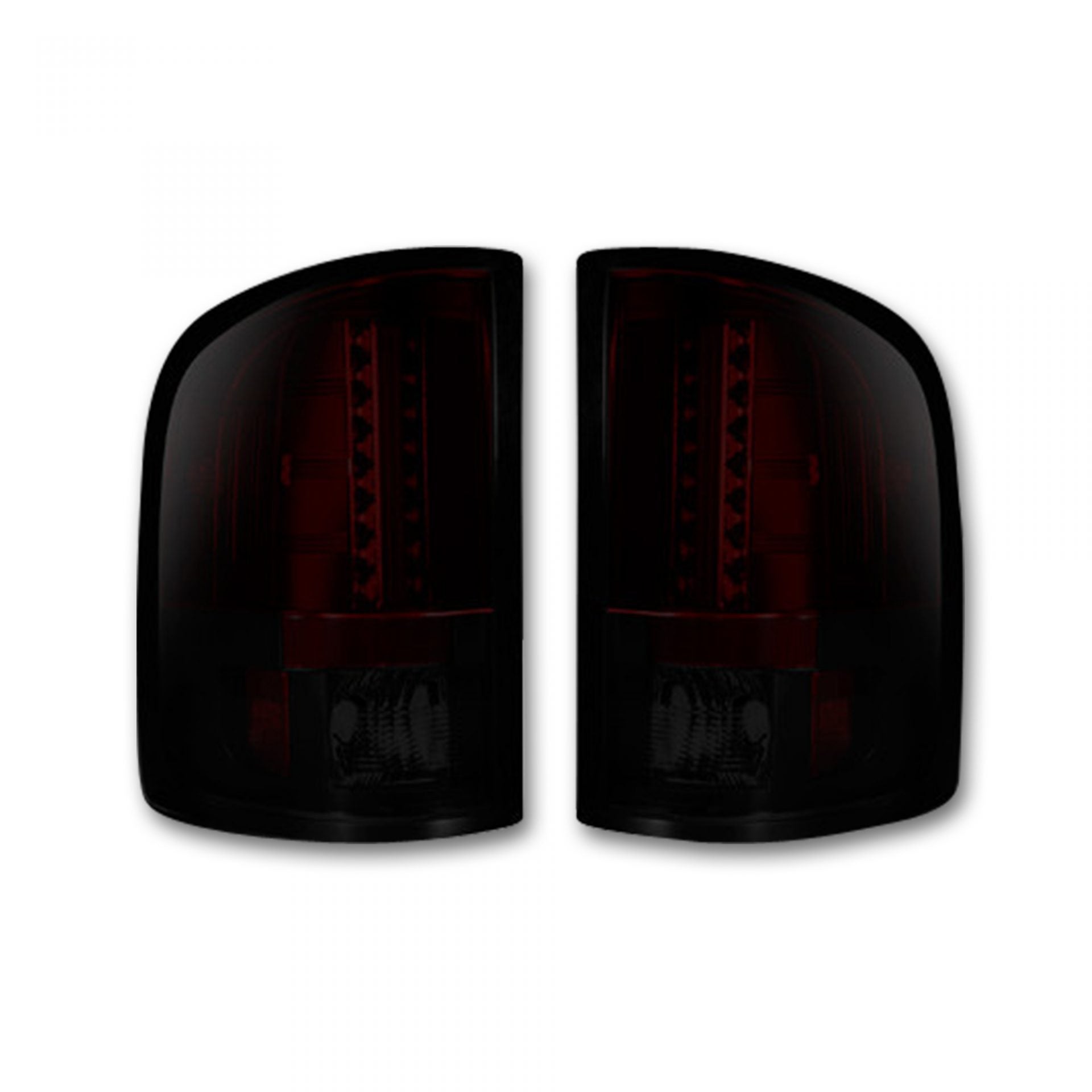DARK RED SMOKED LED Tail Lights 07-13 GMC SIERRA 1500/2500/3500 Single Wheel ONLY