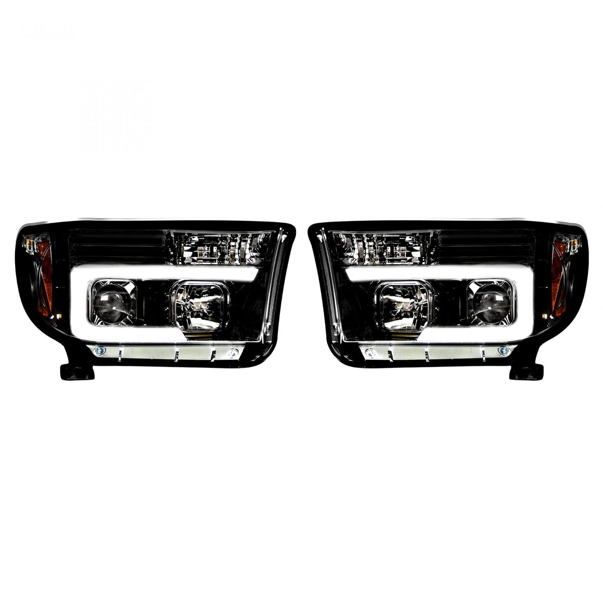 Toyota Tundra/Sequoia 07-13 Projector Headlights OLED Halos DRL Smoked/Blck