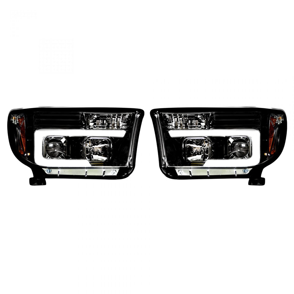 Toyota Tundra/Sequoia 07-13 Projector Headlights OLED Halos DRL Smoked/Blck