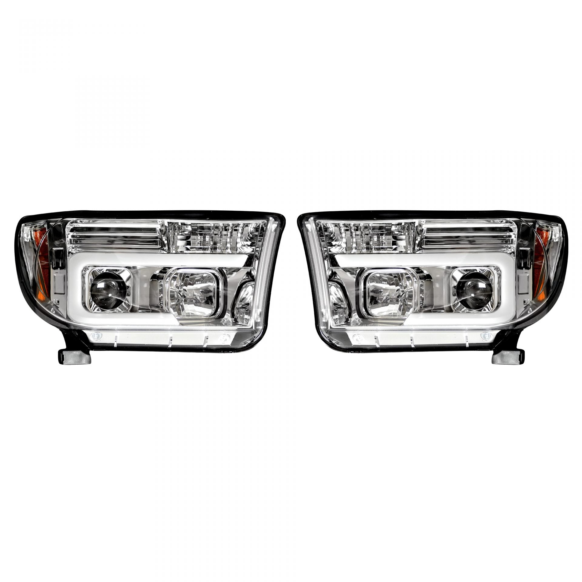 Toyota Tundra/Sequoia 07-13 Projector Headlights OLED Halos DRL Smoked/Blck