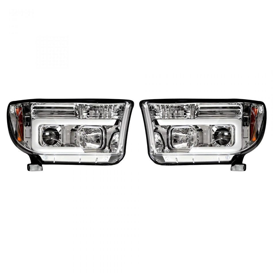 Toyota Tundra/Sequoia 07-13 Projector Headlights OLED Halos DRL Smoked/Blck