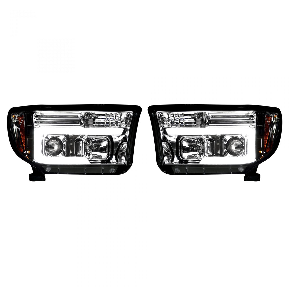 Toyota Tundra/Sequoia 07-13 Projector Headlights OLED Halos DRL Smoked/Blck