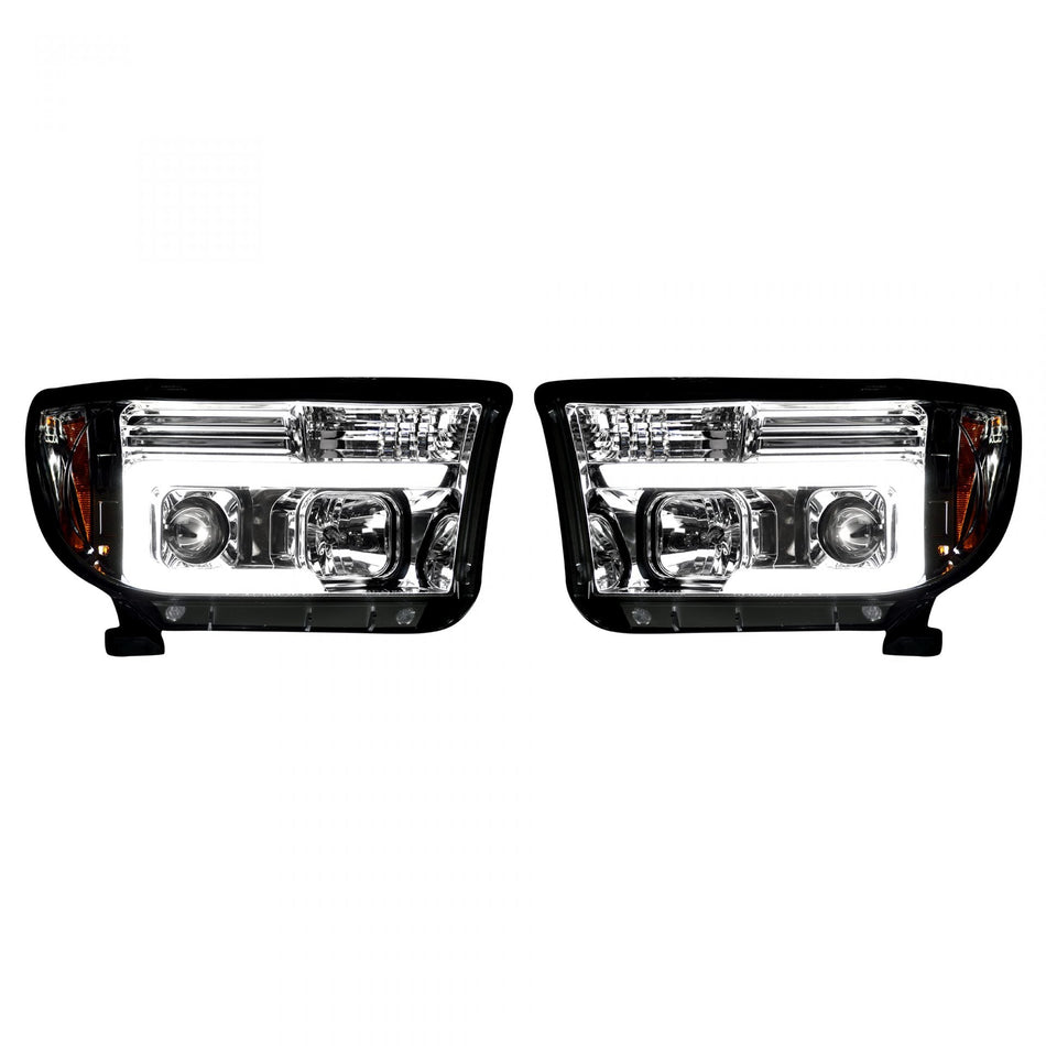 Toyota Tundra/Sequoia 07-13 Projector Headlights OLED Halos DRL Smoked/Blck