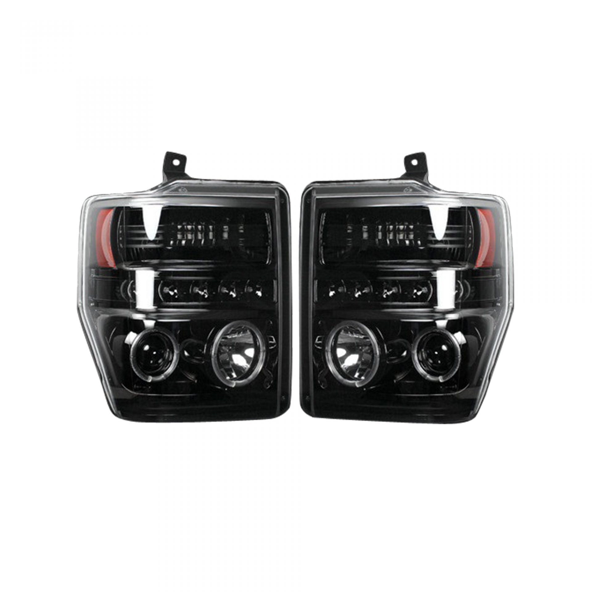 Ford Super Duty 08-10 Projector Headlights CCFL Halos/DRL Smoked/Black