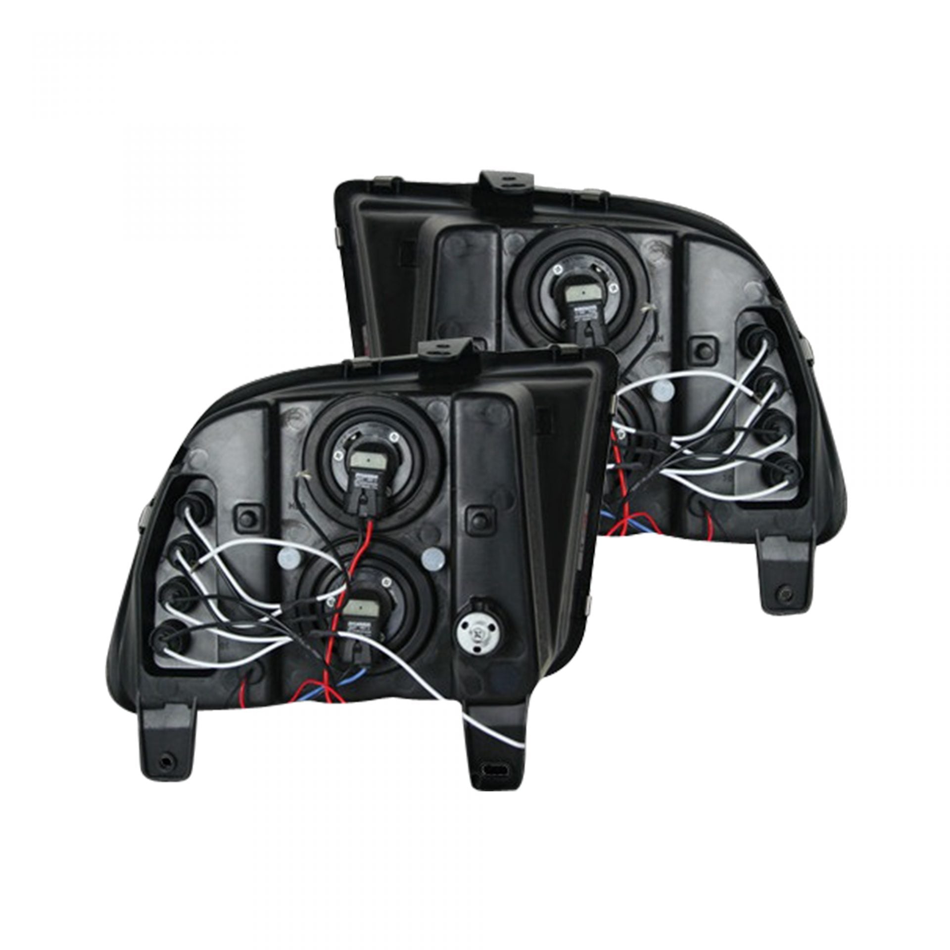 Ford Mustang 05-09 Projector Headlights in Clear/Chrome