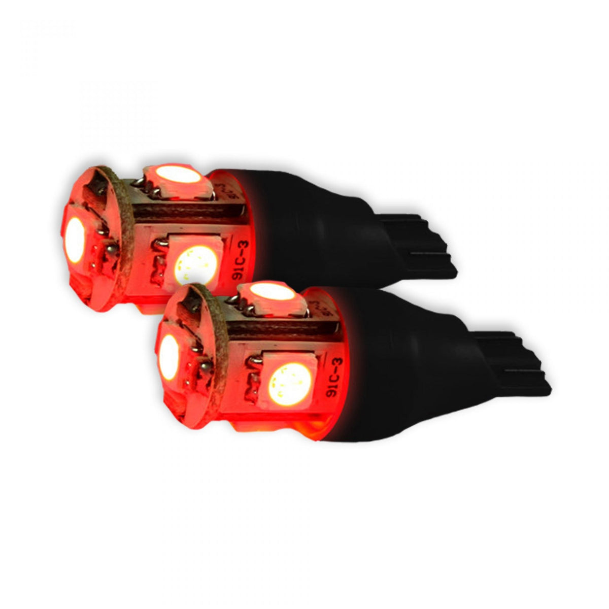 921 912 906 T15 5Q (6 L.E.D.’s) 360 Degree Red LED Bulbs
