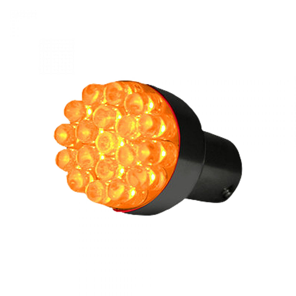 1157 (19 L.E.D.’s) Unidirectional AMBER L.E.D. Bulb