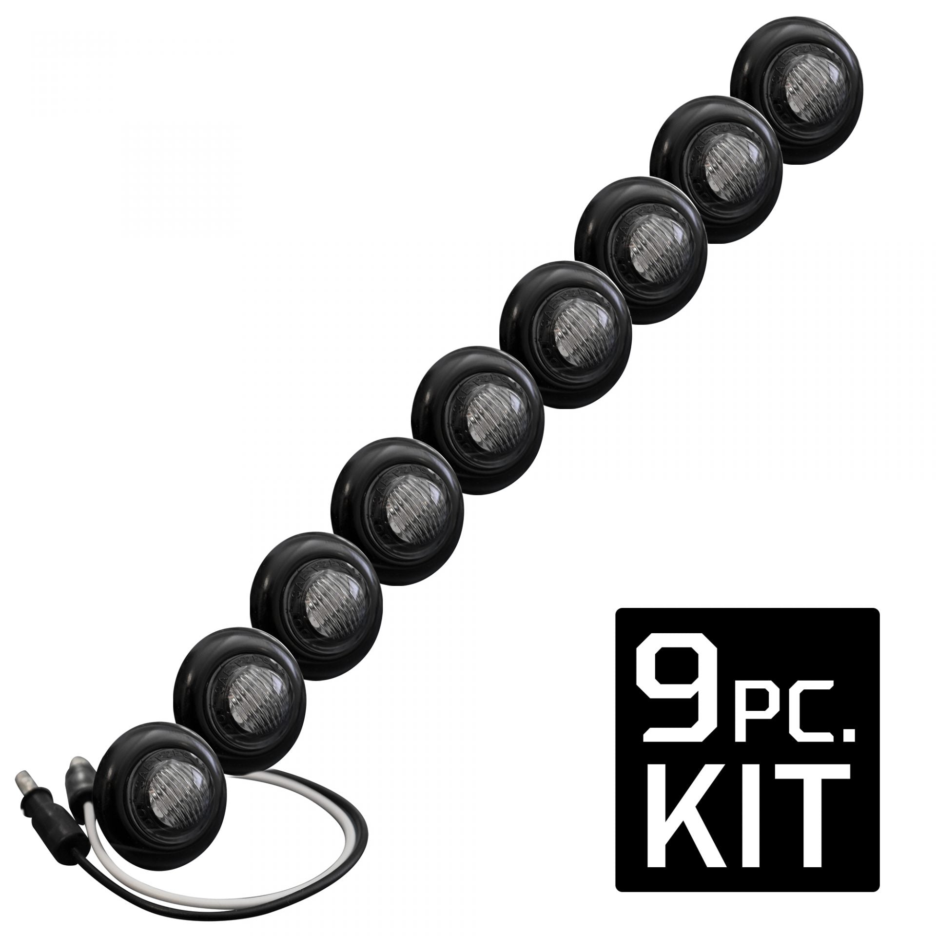 Front Lower Air Dam Light Kit Smoked Lens/Black Bezel LED in Amber