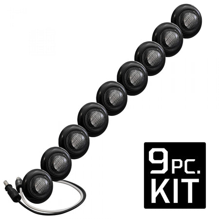 Front Lower Air Dam Light Kit Smoked Lens/Black Bezel LED in Amber