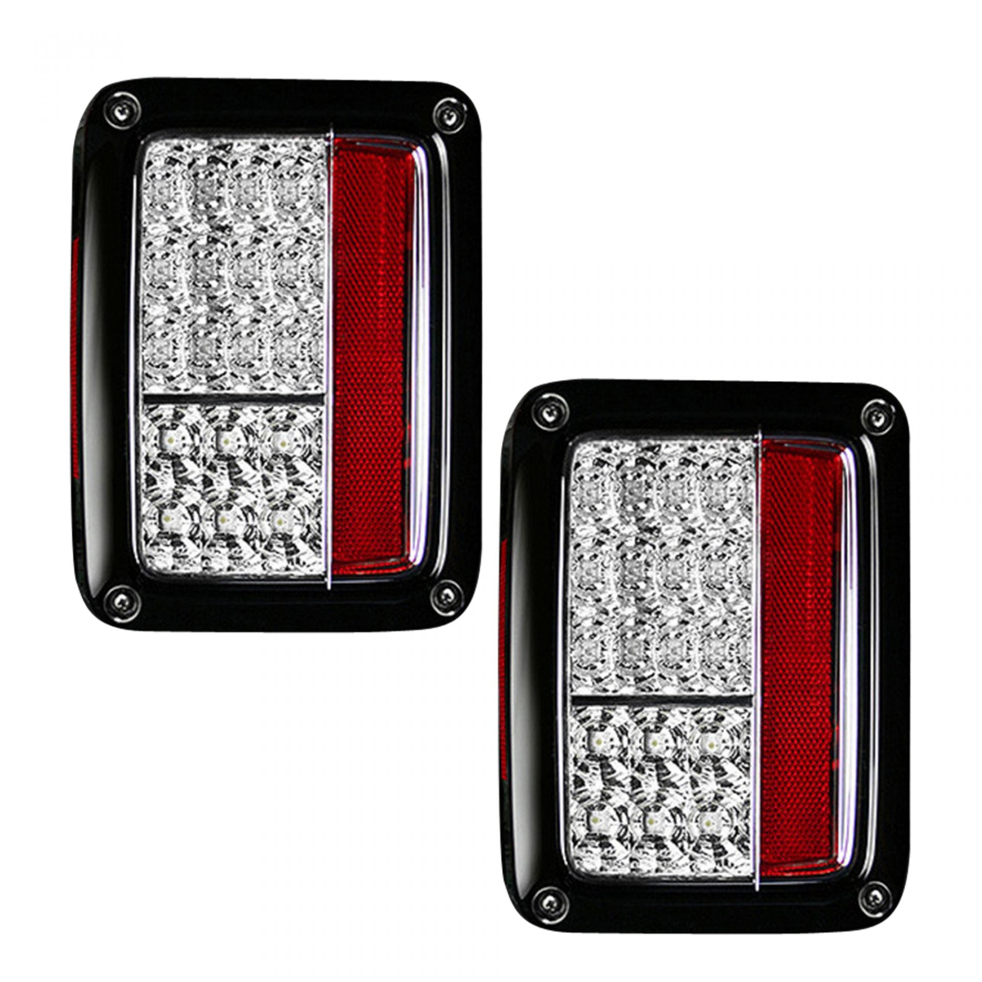 Jeep 07-18 JK Wrangler LED Taillights - Clear Lens