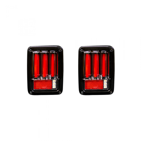 Jeep 07-18 JK Wrangler Scanning OLED Bar-Style LED Taillights - Red Lens
