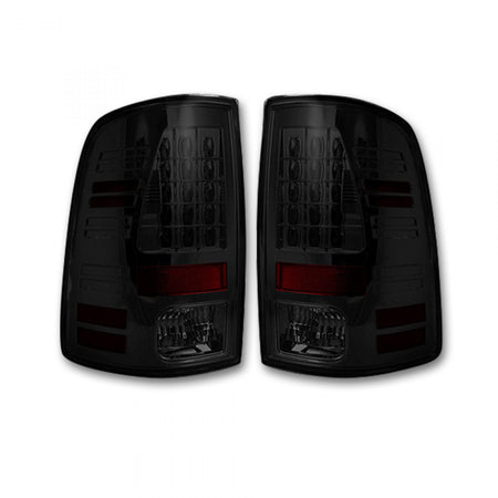 Dodge RAM 1500/2500/3500 13-18 (Replaces OEM LED) Tail Lights LED in Dark Red Smoked