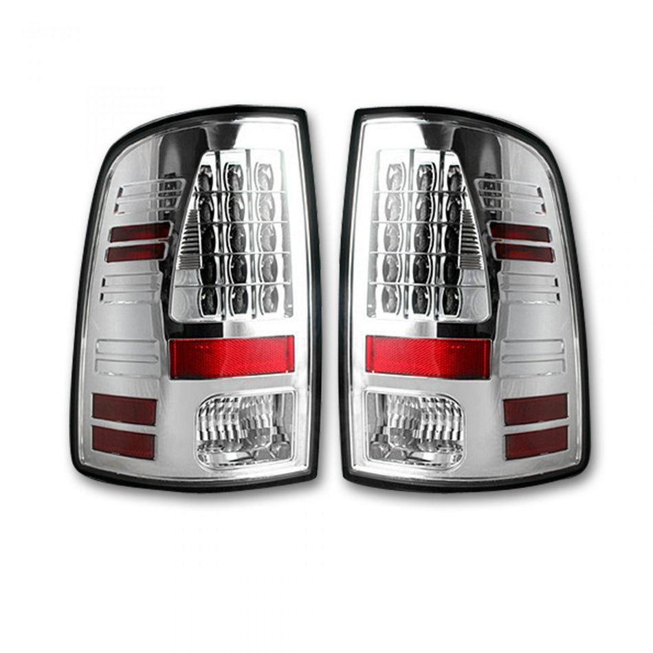 Dodge RAM 1500/2500/3500 13-18 (Replaces OEM LED) Tail Lights LED in Dark Red Smoked