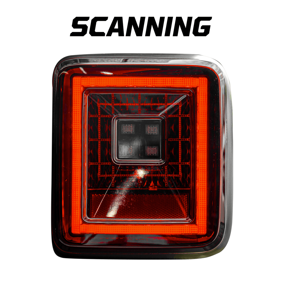 Jeep JL Wrangler 18-19 (Replaces Factory OEM Halogen) Tail Lights OLED Red Smoked