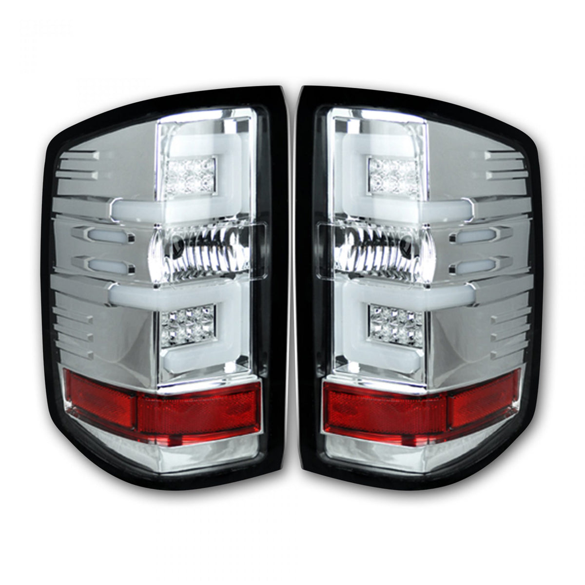 Chevy Silverado 1500 14-18 &amp; 2500/3500 14-19 Tail Lights OLED in Clear
