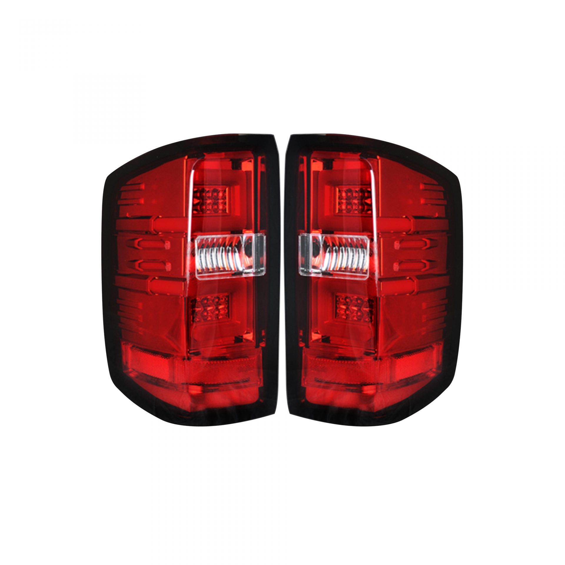 GMC Sierra 1500 14-18 &amp; 2500/3500 14-19 (Fits 3rd Gen) Tail Lights OLED in Red