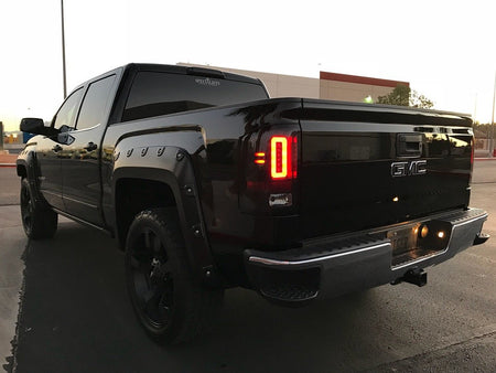 GMC Sierra 1500 14-18 &amp; 2500/3500 14-19 Tail Lights OLED in Dark Red Smoked
