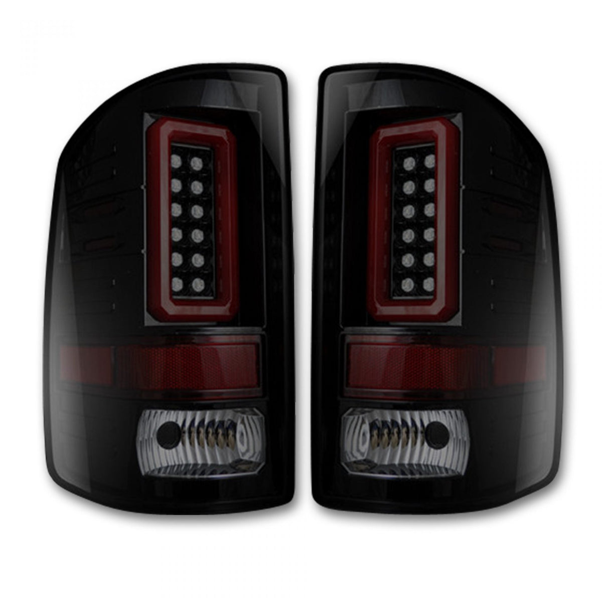 GMC Sierra 1500 14-18 &amp; 2500/3500 14-19 Tail Lights OLED in Dark Red Smoked