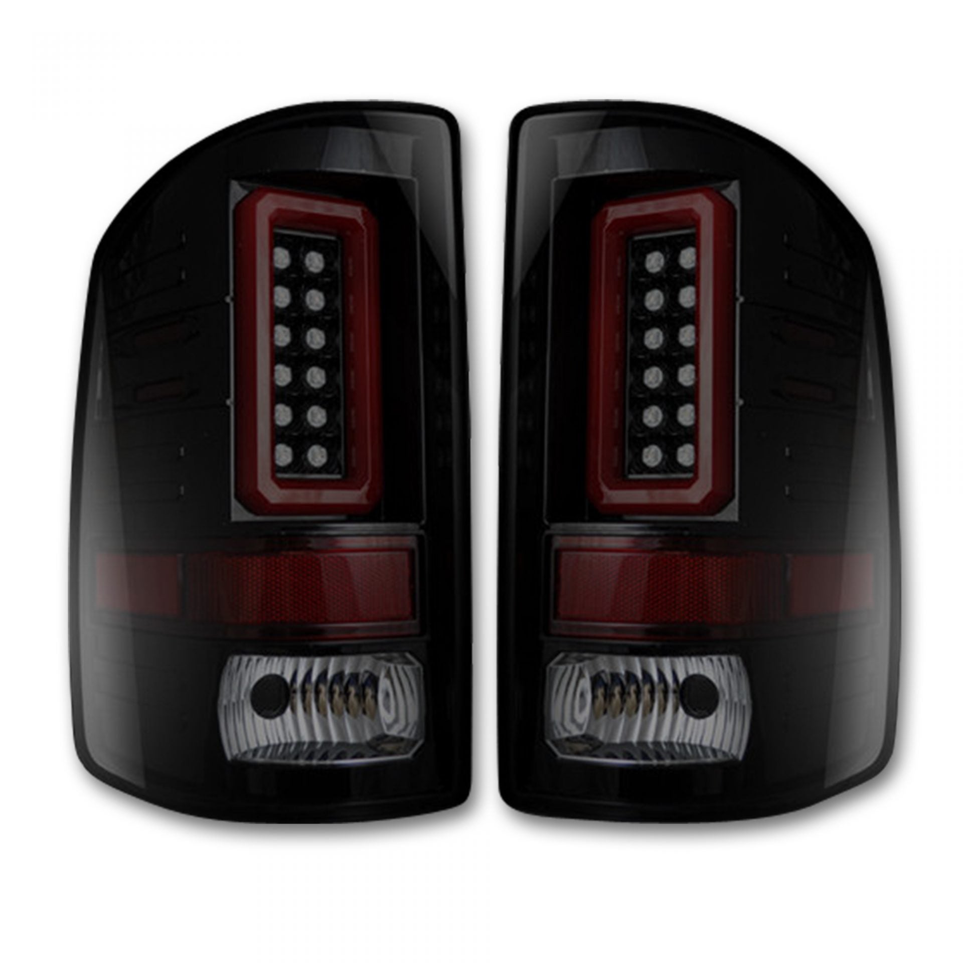 GMC Sierra 1500 14-18 &amp; 2500/3500 14-19 Tail Lights OLED in Dark Red Smoked