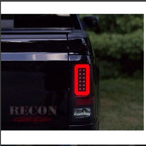 GMC Sierra 1500 14-18 &amp; 2500/3500 14-19 Tail Lights OLED in Dark Red Smoked