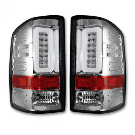 GMC Sierra 1500 14-18 &amp; 2500/3500 14-19 Tail Lights OLED in Dark Red Smoked