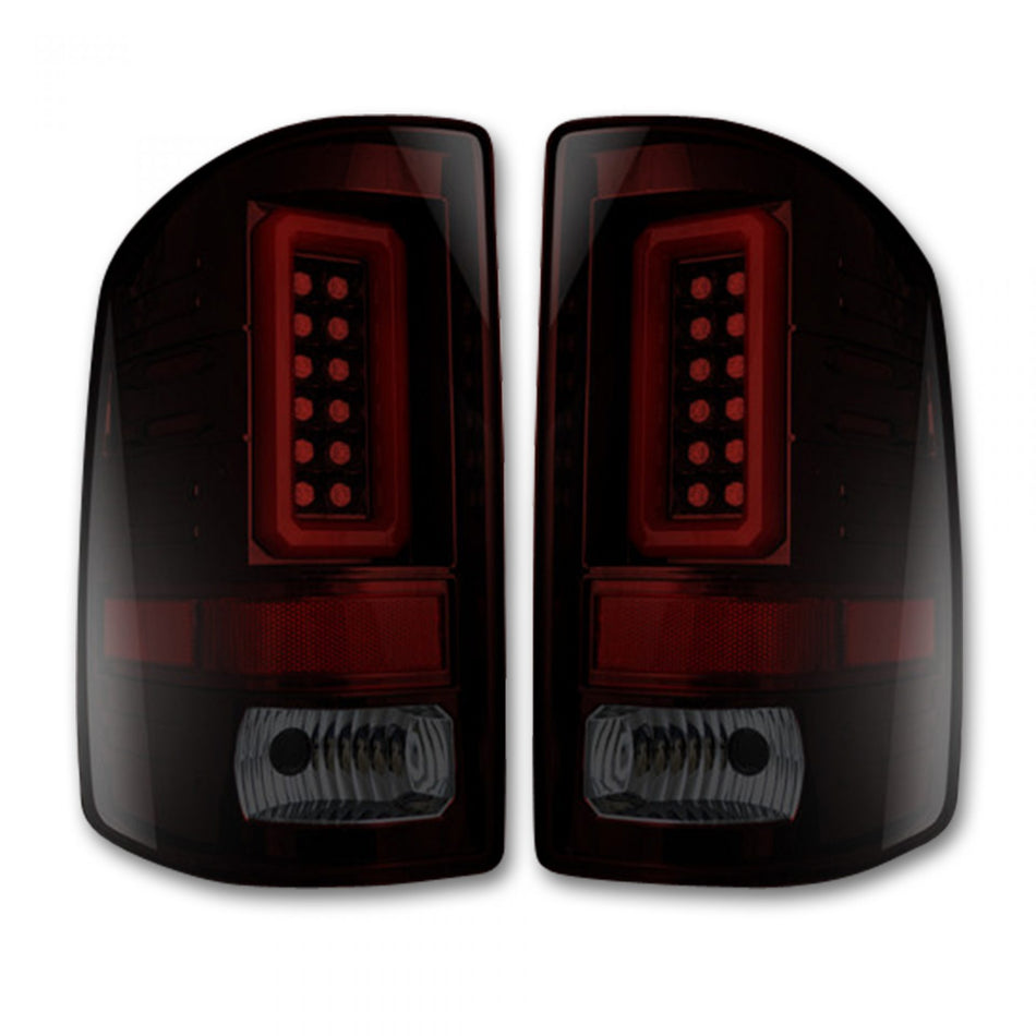 GMC Sierra 1500 14-18 &amp; 2500/3500 14-19 Tail Lights OLED in Dark Red Smoked