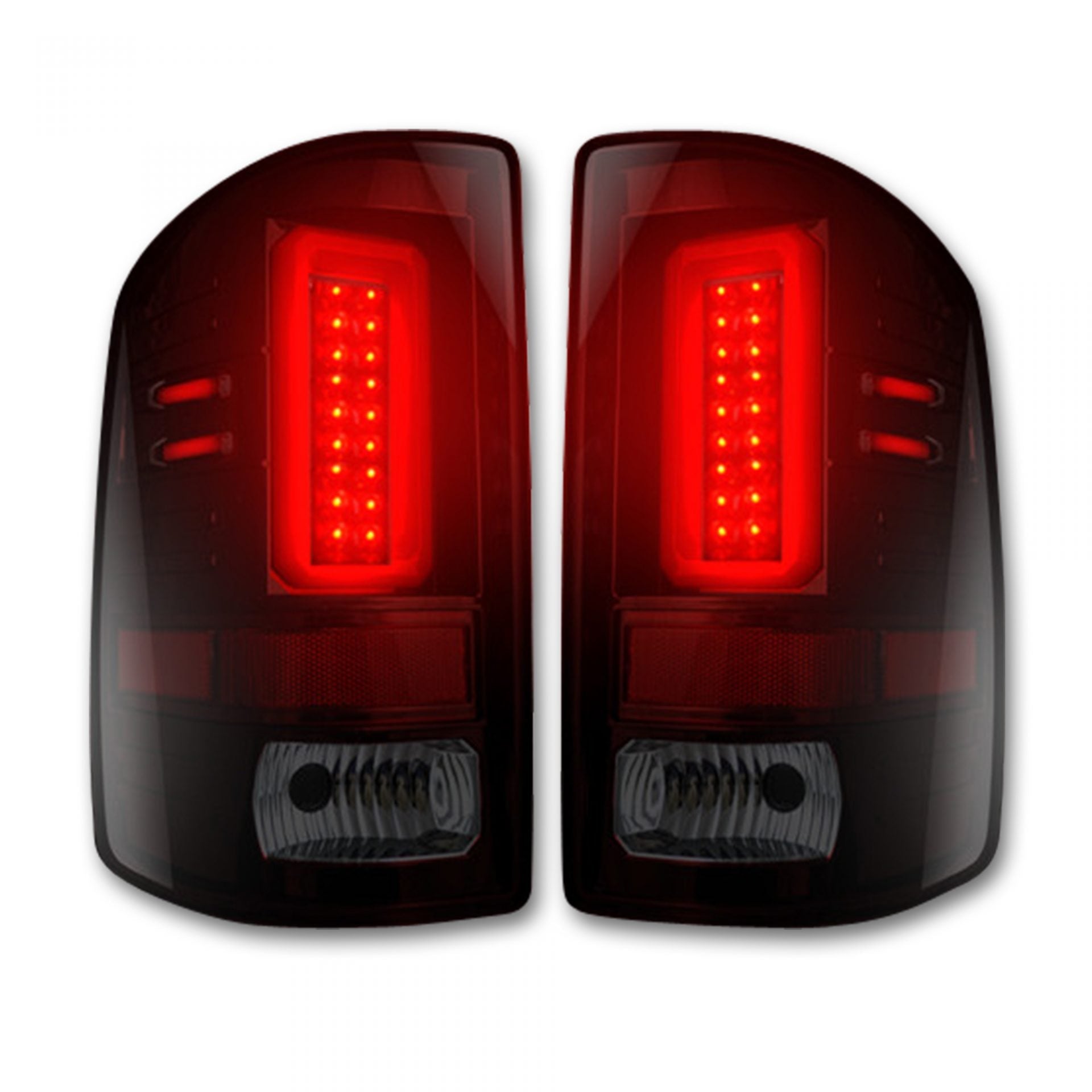 GMC Sierra 1500 14-18 &amp; 2500/3500 14-19 Tail Lights OLED in Dark Red Smoked