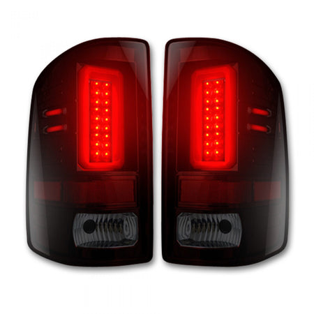 GMC Sierra 1500 14-18 &amp; 2500/3500 14-19 Tail Lights OLED in Dark Red Smoked