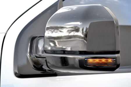 Ford 15-17 F150 &amp; 17-18 RAPTOR Side Mirror Lenses Smoked