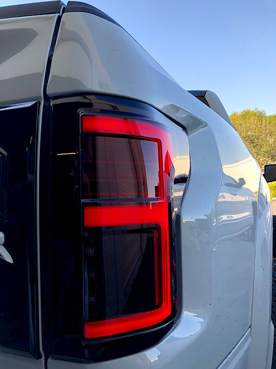 Ford F150 15-17 &amp; Raptor 17-19 (Replaces OEM LED) Tail Lights OLED Dark Red Smoked