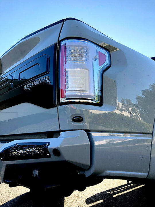 Ford F150 15-17 &amp; Raptor 17-19 (Replaces OEM LED) Tail Lights OLED Dark Red Smoked