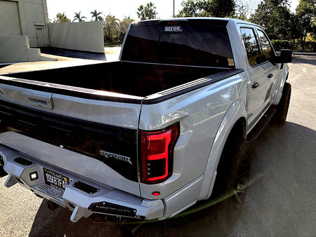 Ford F150 15-17 &amp; Raptor 17-19 (Replaces OEM LED) Tail Lights OLED Dark Red Smoked