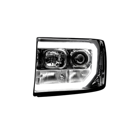 GMC Sierra 07-13 Projector Headlights OLED Halos &amp; DRL Clear/Chrome