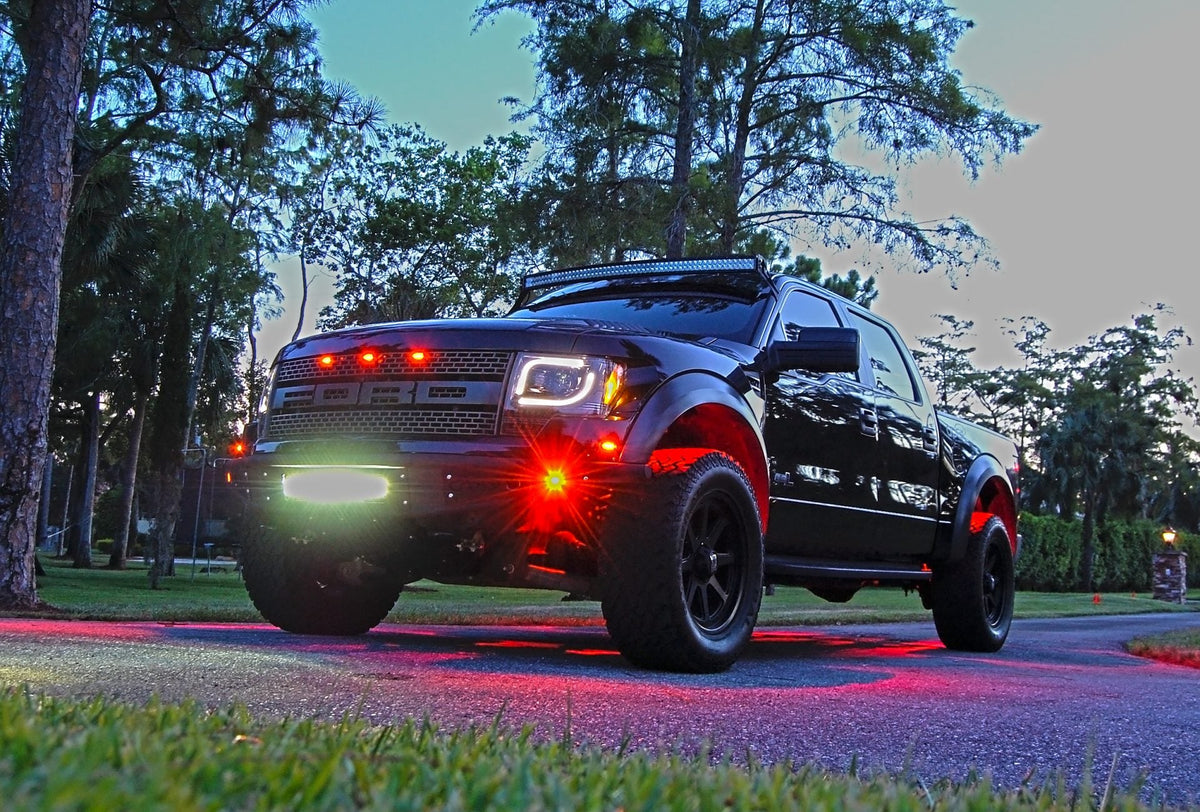Ford F150 &amp; Raptor 13-14 Projector Headlights LED Turn Signals Clear/Chrome