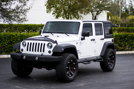 Jeep JK Wrangler 07-18 Projector Headlights LED in Smoked/Black