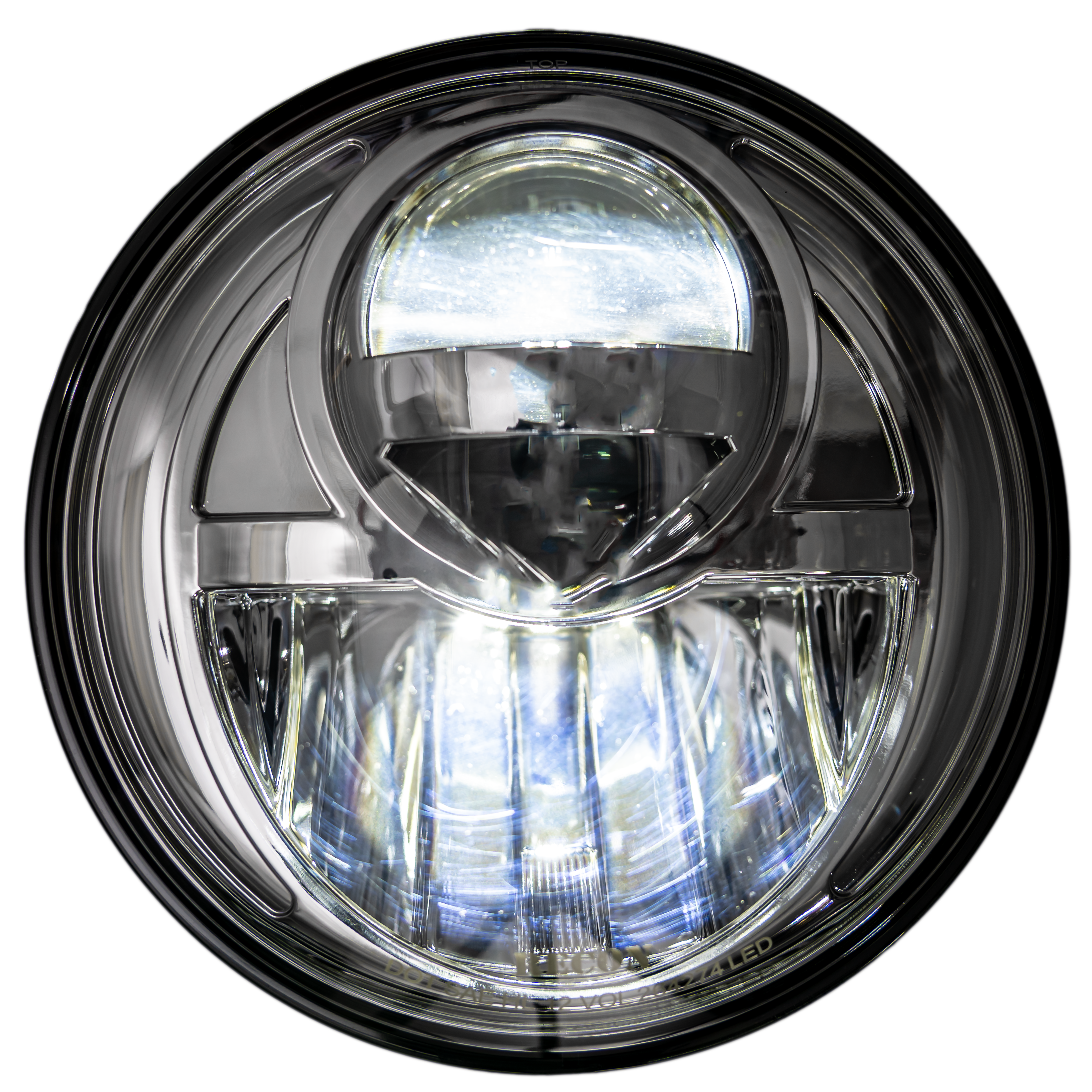 264274CL Jeep JK Wrangler 07-18 LED PROJECTOR HEADLIGHTS - Clear / Chrome