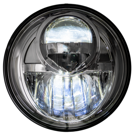 264274CL Jeep JK Wrangler 07-18 LED PROJECTOR HEADLIGHTS - Clear / Chrome