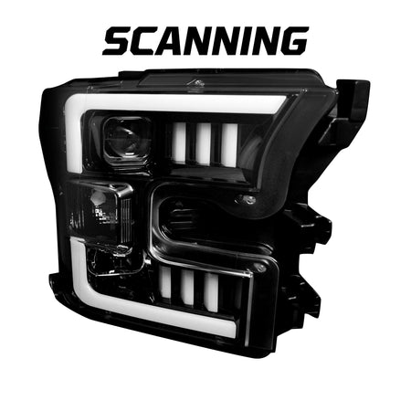 Ford F150 15-17 Projector Headlights in Smoked/Black