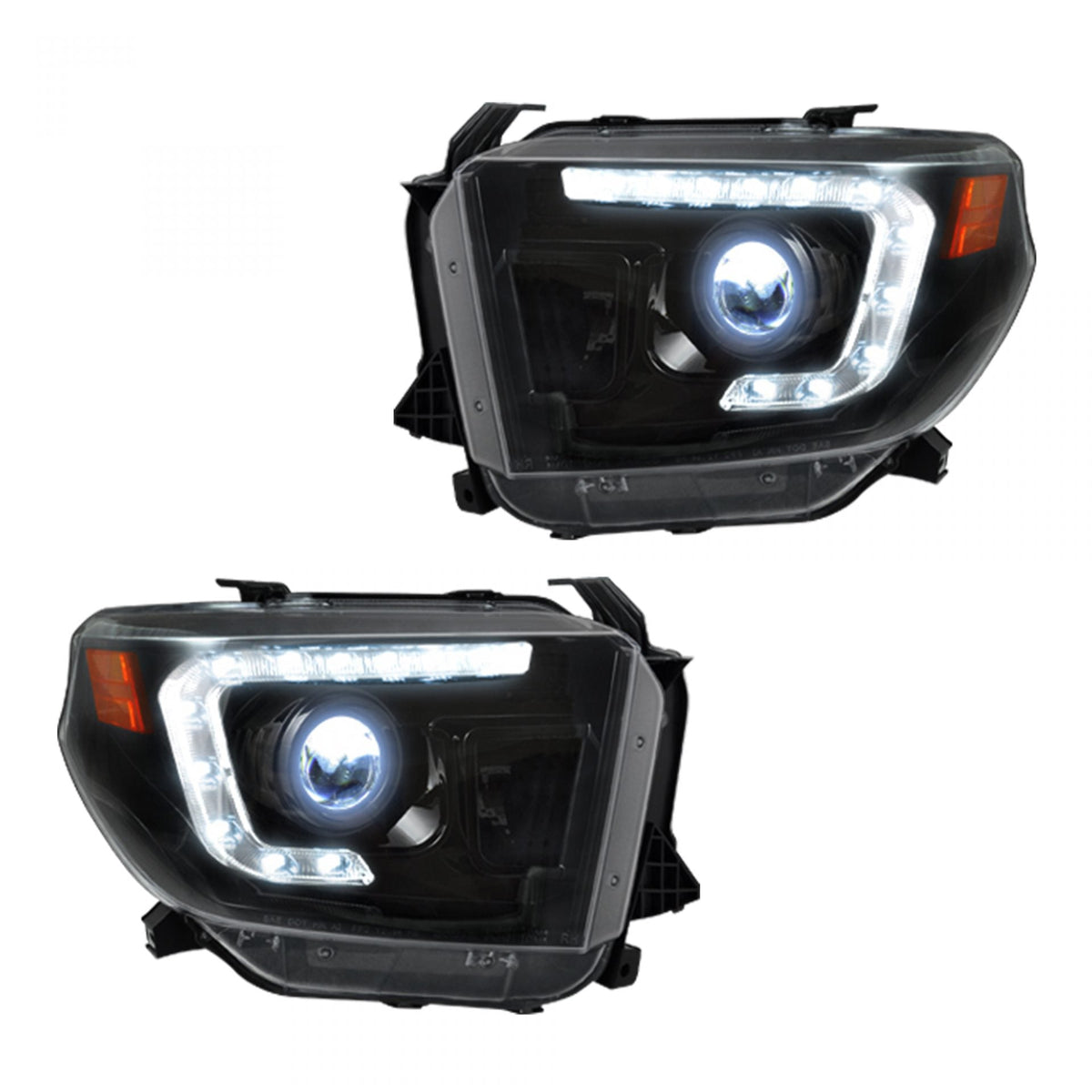 Toyota Tundra 14-19 Projector Headlights OLED DRL in Smoked/Black
