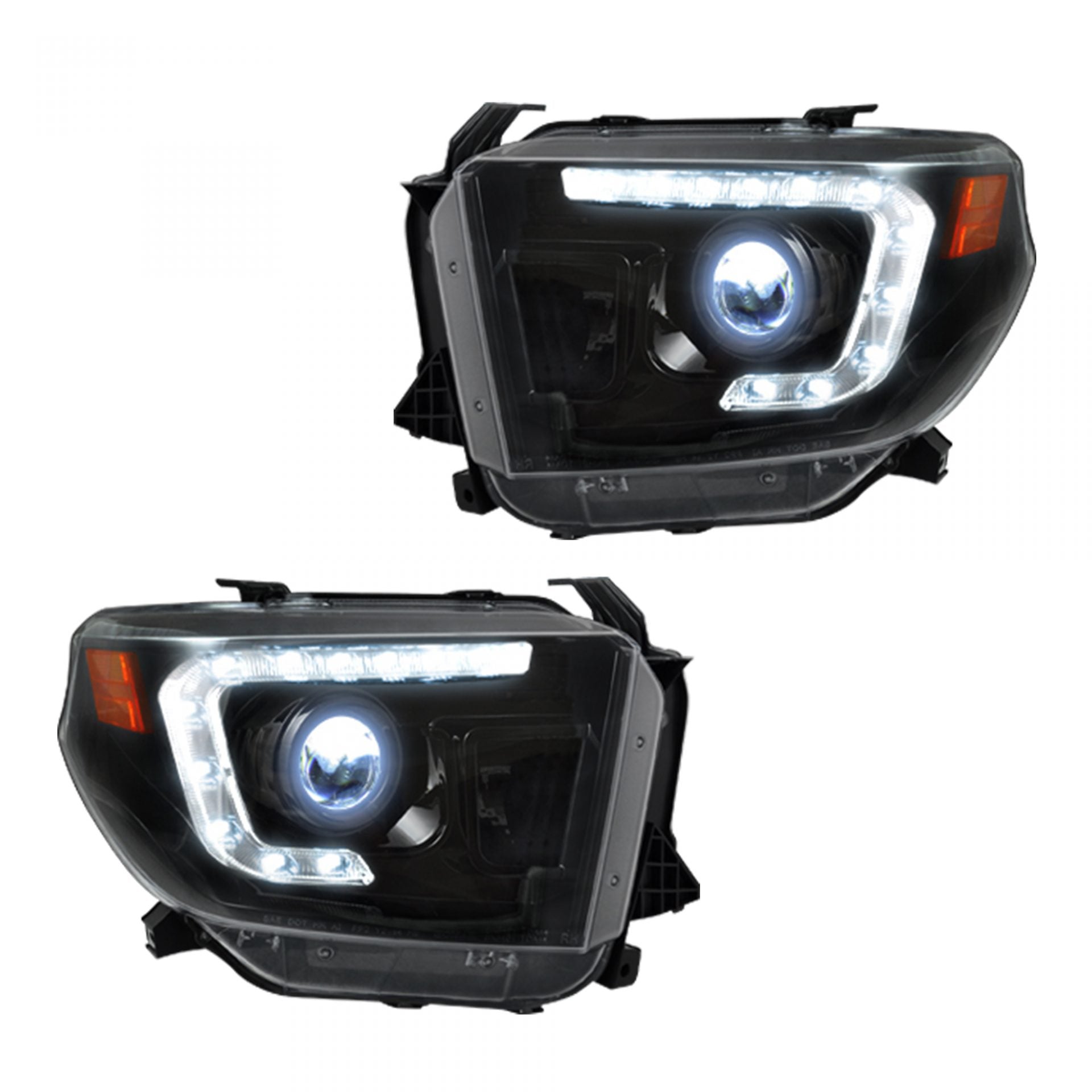 Toyota Tundra 14-19 Projector Headlights OLED DRL in Smoked/Black